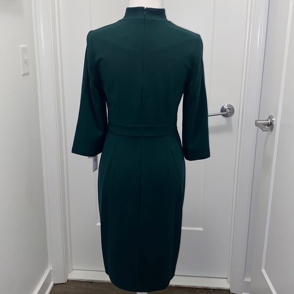 ✨SALE✨NWT! Green Calvin Klein Split Sleeve Sheath Dress - Picture 4 of 10